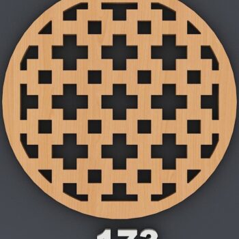 Intra απο ξύλο plywood 3mm-4mm πάχος – Σετ με μοτίβο ξύλινο γεωμετρικό σουβέρ Δίασταση  20x20 cm INTRAFABR-40251063 - Image 6