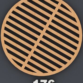 Intra απο ξύλο plywood 3mm-4mm πάχος – Σετ με μοτίβο ξύλινο γεωμετρικό σουβέρ Δίασταση  20x20 cm INTRAFABR-40251063 - Image 9