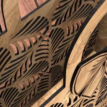 Intra απο ξύλο plywood 3mm-4mm πάχος – Ξύλινη τσάντα δώρου Φιόγκος Δίασταση  20x20 cm INTRAFABR-123766854 - Image 5