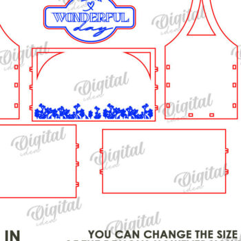 Intra απο ξύλο plywood 3mm-4mm πάχος – Ξύλινη συσκευασία δώρου Boho Δίασταση  20x20 cm INTRAFABR-123423763 - Image 2