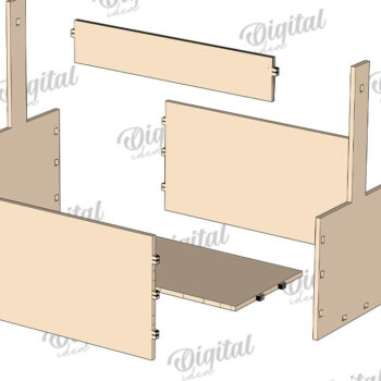 Intra απο ξύλο plywood 3mm-4mm πάχος – Ξύλινη συσκευασία δώρου Boho Δίασταση  20x20 cm INTRAFABR-123423763 - Image 3