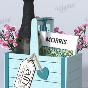 Intra απο ξύλο plywood 3mm-4mm πάχος – Ξύλινη συσκευασία δώρου Boho Δίασταση  20x20 cm INTRAFABR-123423837 - Image 1