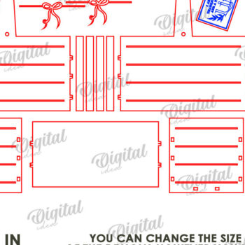 Intra απο ξύλο plywood 3mm-4mm πάχος – Ξύλινη συσκευασία δώρου Boho Δίασταση  20x20 cm INTRAFABR-123423837 - Image 2