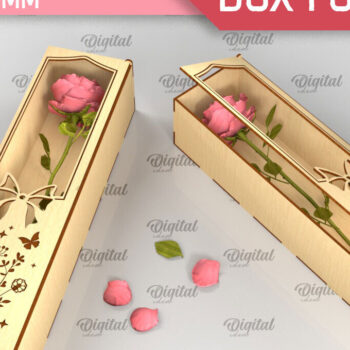 Intra απο ξύλο plywood 3mm-4mm πάχος – Ξύλινο κουτί δώρου για λουλούδια Cut Laser Δίασταση  20x20 cm INTRAFABR-94586815 - Image 1