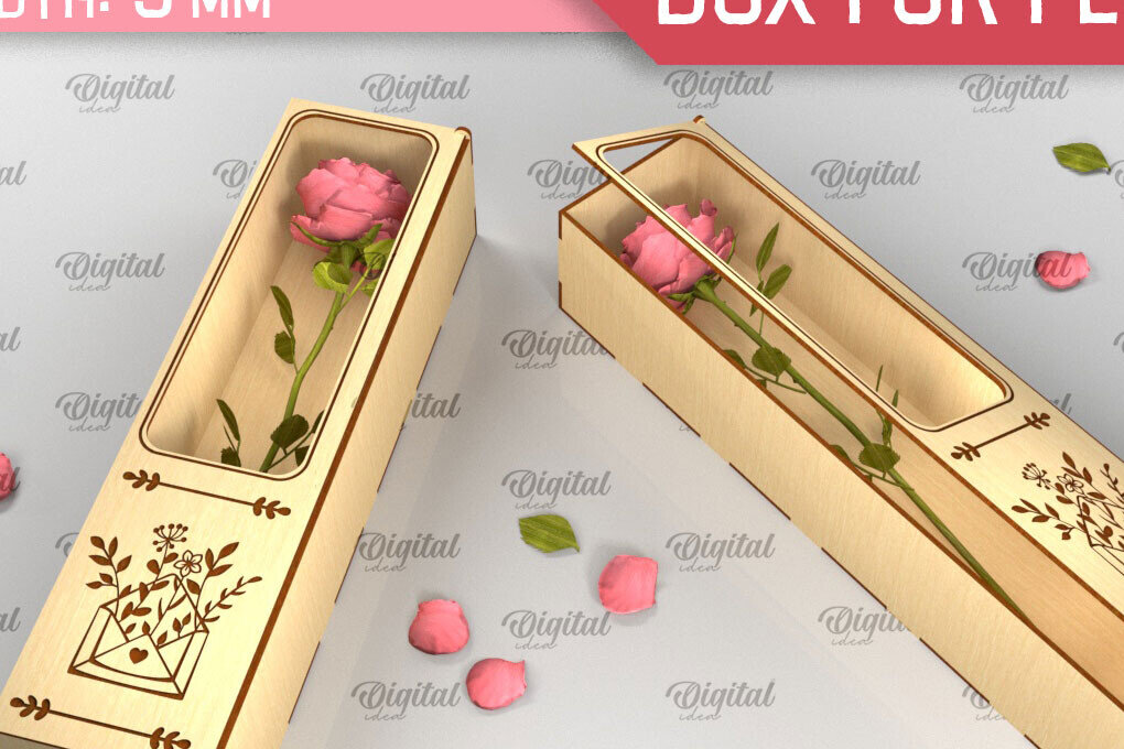 Intra απο ξύλο plywood 3mm-4mm πάχος – Ξύλινο κουτί δώρου για λουλούδια Cut Laser Δίασταση  20x20 cm INTRAFABR-94586069