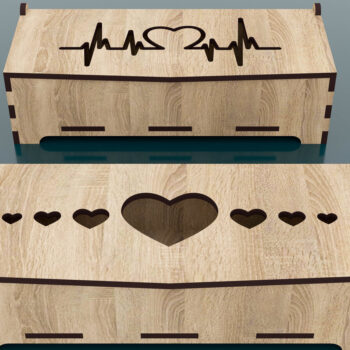 Intra απο ξύλο plywood 3mm-4mm πάχος – Ξύλινο κουτί δώρου Δίασταση  20x20 cm INTRAFABR-47241294 - Image 2