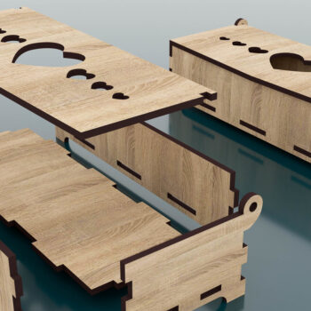 Intra απο ξύλο plywood 3mm-4mm πάχος – Ξύλινο κουτί δώρου Δίασταση  20x20 cm INTRAFABR-47241294 - Image 3