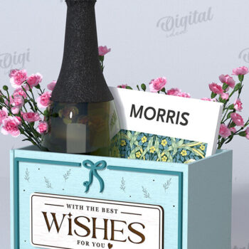 Intra απο ξύλο plywood 3mm-4mm πάχος – Ξύλινο κουτί δώρου. Boho Δίασταση  20x20 cm INTRAFABR-123423451 - Image 1