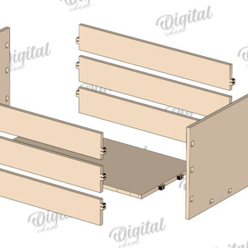 Intra απο ξύλο plywood 3mm-4mm πάχος – Ξύλινο κουτί δώρου. Boho Δίασταση  20x20 cm INTRAFABR-123423157 - Image 3