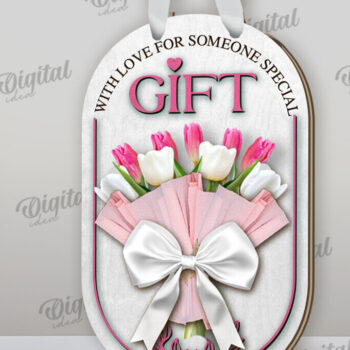 Intra απο ξύλο plywood 3mm-4mm πάχος – Ξύλινη θήκη λουλουδιών δώρου Cut Laser Δίασταση  20x20 cm INTRAFABR-116703481 - Image 1