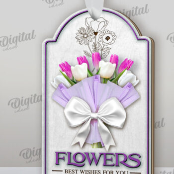 Intra απο ξύλο plywood 3mm-4mm πάχος – Ξύλινη θήκη λουλουδιών δώρου Cut Laser Δίασταση  20x20 cm INTRAFABR-116703700 - Image 1