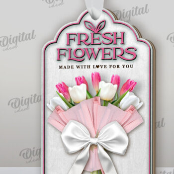 Intra απο ξύλο plywood 3mm-4mm πάχος – Ξύλινη θήκη λουλουδιών δώρου Cut Laser Δίασταση  20x20 cm INTRAFABR-116703752 - Image 1