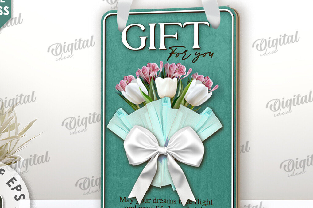 Intra απο ξύλο plywood 3mm-4mm πάχος – Ξύλινη θήκη λουλουδιών δώρου Cut Laser Δίασταση  20x20 cm INTRAFABR-116703386