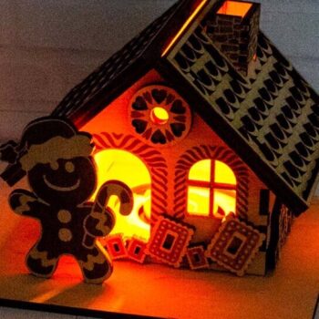 Intra απο ξύλο plywood 3mm-4mm πάχος – Αρχεία κοπής με λέιζερ από ξύλινο μελόψωμο σπιτιού Δίασταση  20x20 cm INTRAFABR-109512092 - Image 3