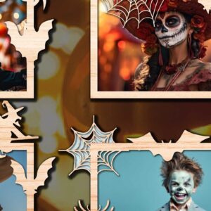 Intra απο ξύλο plywood 3mm-4mm πάχος – Πακέτο με ξύλινη κορνίζα αποκριών Δίασταση  20x20 cm INTRAFABR-78200354