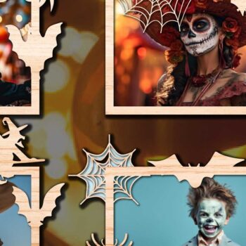 Intra απο ξύλο plywood 3mm-4mm πάχος – Πακέτο με ξύλινη κορνίζα αποκριών Δίασταση  20x20 cm INTRAFABR-78200354 - Image 1