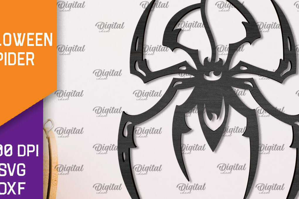 Intra απο ξύλο plywood 3mm-4mm πάχος – Ξύλινο Halloween Spider Δίασταση  20x20 cm INTRAFABR-106527219