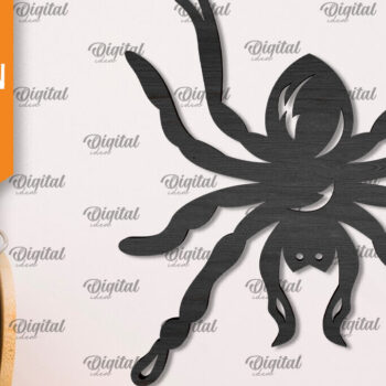 Intra απο ξύλο plywood 3mm-4mm πάχος – Ξύλινο Halloween Spider Δίασταση  20x20 cm INTRAFABR-106527320 - Image 1