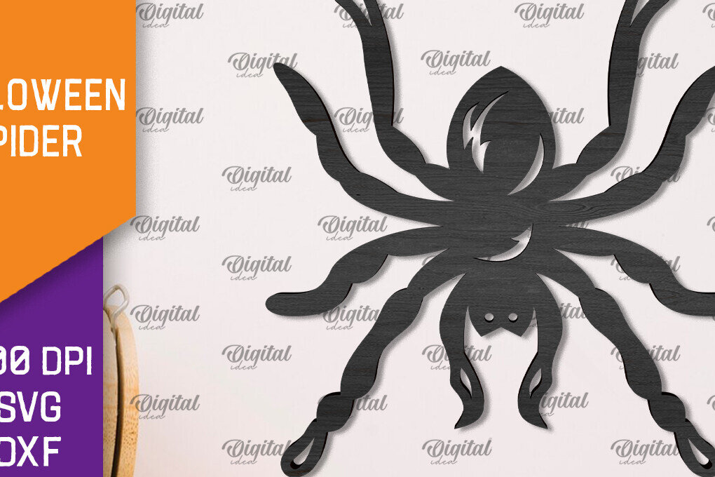 Intra απο ξύλο plywood 3mm-4mm πάχος – Ξύλινο Halloween Spider Δίασταση  20x20 cm INTRAFABR-106527320