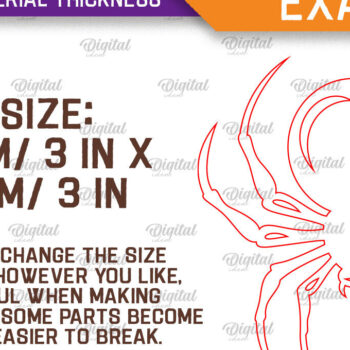 Intra απο ξύλο plywood 3mm-4mm πάχος – Ξύλινο Halloween Spider Δίασταση 20x20 cm INTRAFABR-106526777 - Image 2