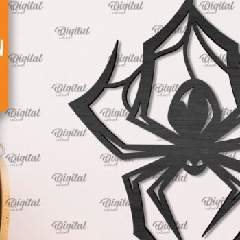 Intra απο ξύλο plywood 3mm-4mm πάχος – Ξύλινη δέσμη Halloween Spiders LaserCut Δίασταση  20x20 cm INTRAFABR-106534834 - Image 5