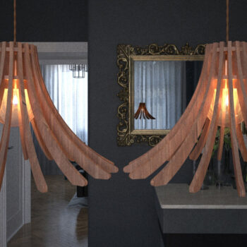 Intra απο ξύλο plywood 3mm-4mm πάχος – Ξύλινο Κρεμαστό Φωτιστικό / Κρεμαστό Φωτιστικό 279 Δίασταση  20x20 cm INTRAFABR-53990698 - Image 1