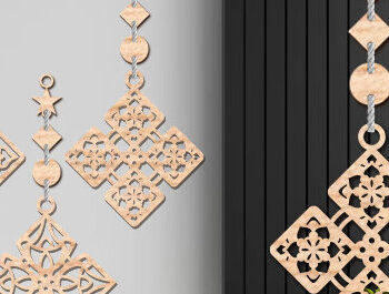 Intra απο ξύλο plywood 3mm-4mm πάχος – Ξύλινος Κρεμαστός τοίχος Τέχνη με Δίασταση  20x20 cm INTRAFABR-93850553 - Image 1