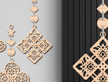 Intra απο ξύλο plywood 3mm-4mm πάχος – Ξύλινος Κρεμαστός τοίχος Τέχνη με Δίασταση  20x20 cm INTRAFABR-93706817 - Image 1