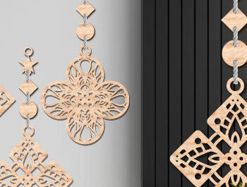 Intra απο ξύλο plywood 3mm-4mm πάχος – Ξύλινος Κρεμαστός τοίχος Τέχνη με Δίασταση  20x20 cm INTRAFABR-93850468 - Image 1