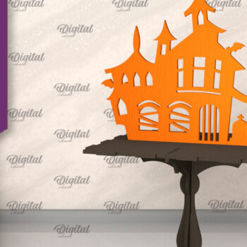 Intra απο ξύλο plywood 3mm-4mm πάχος –  κοπής με λέιζερ ξύλινο στοιχειωμένο σπίτι Δίασταση  20x20 cm INTRAFABR-104756114 - Image 1