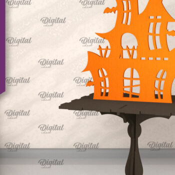 Intra απο ξύλο plywood 3mm-4mm πάχος –  κοπής με λέιζερ ξύλινο στοιχειωμένο σπίτι Δίασταση  20x20 cm INTRAFABR-104756015 - Image 1