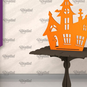 Intra απο ξύλο plywood 3mm-4mm πάχος –  κοπής με λέιζερ ξύλινο στοιχειωμένο σπίτι Δίασταση  20x20 cm INTRAFABR-104756055 - Image 1