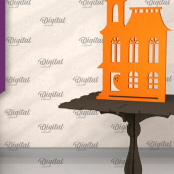 Intra απο ξύλο plywood 3mm-4mm πάχος – Δέσμη κοπής με λέιζερ από ξύλινα στοιχειωμένα σπίτια Δίασταση  20x20 cm INTRAFABR-104758299 - Image 3