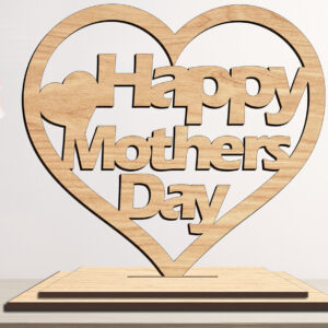 Intra απο ξύλο plywood 3mm-4mm πάχος – Ξύλινα στολίδια σε σχήμα καρδιάς για τη μητέρα Δίασταση  20x20 cm INTRAFABR-93636403