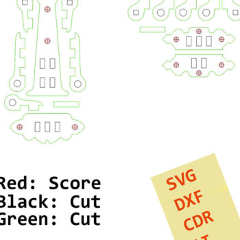 Intra απο ξύλο plywood 3mm-4mm πάχος – Ξύλινος μεντεσέ. Αρχείο κοπής με λέιζερ. 2 Μοντέλα Δίασταση  20x20 cm INTRAFABR-93696961 - Image 9