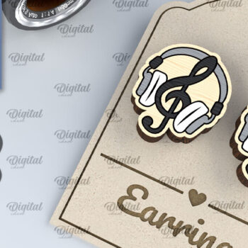 Intra απο ξύλο plywood 3mm-4mm πάχος – Ξύλινα σκουλαρίκια Hobby Δέσμη κοπής με λέιζερ Δίασταση  5x5 cm INTRAFABR-104807694 - Image 3