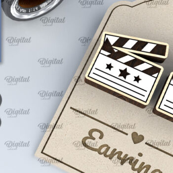 Intra απο ξύλο plywood 3mm-4mm πάχος – Ξύλινα σκουλαρίκια Hobby Δέσμη κοπής με λέιζερ Δίασταση  5x5 cm INTRAFABR-104807694 - Image 4