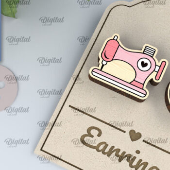 Intra απο ξύλο plywood 3mm-4mm πάχος – Ξύλινα σκουλαρίκια Hobby Δέσμη κοπής με λέιζερ Δίασταση  5x5 cm INTRAFABR-104807694 - Image 12