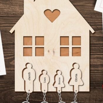 Intra απο ξύλο plywood 3mm-4mm πάχος – Ξύλινες θήκες για μπρελόκ με λέιζερ Δίασταση  5x5 cm INTRAFABR-93319750 - Image 1