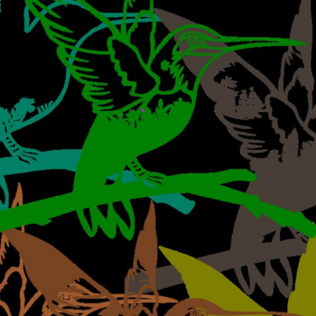 Intra απο ξύλο plywood 3mm-4mm πάχος – Ξύλινο Στολίδι Κολίμπρι Δίασταση  20x20 cm INTRAFABR-51316389 - Image 2