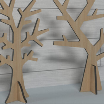 Intra απο ξύλο plywood 3mm-4mm πάχος – Ξύλινο Δέντρο Σκουλαρίκι κοσμημάτων Δίασταση  5x5 cm INTRAFABR-83673924 - Image 1