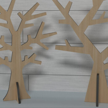 Intra απο ξύλο plywood 3mm-4mm πάχος – Ξύλινο Δέντρο Σκουλαρίκι κοσμημάτων Δίασταση  5x5 cm INTRAFABR-83673924 - Image 3