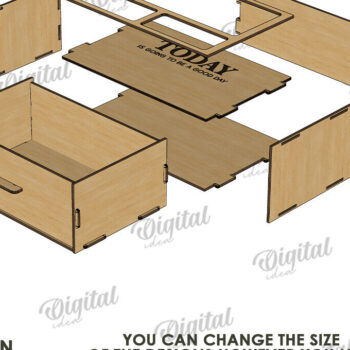 Intra απο ξύλο plywood 3mm-4mm πάχος – Ξύλινα κουτιά κοσμημάτων Δέσμη κοπής με λέιζερ Δίασταση  20x20 cm INTRAFABR-119198147 - Image 2