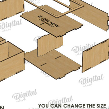 Intra απο ξύλο plywood 3mm-4mm πάχος – Ξύλινα κουτιά κοσμημάτων Δέσμη κοπής με λέιζερ Δίασταση  20x20 cm INTRAFABR-119198147 - Image 4