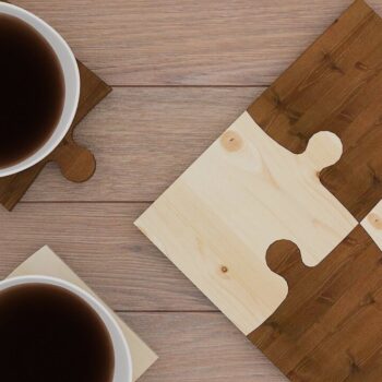 Intra απο ξύλο plywood 3mm-4mm πάχος – Ξύλινο παζλ σουβέρ 4 τεμαχίων Δίασταση  20x20 cm INTRAFABR-42349937 - Image 2