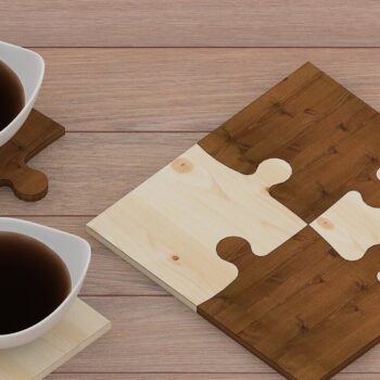 Intra απο ξύλο plywood 3mm-4mm πάχος – Ξύλινο παζλ σουβέρ 4 τεμαχίων Δίασταση  20x20 cm INTRAFABR-42349937 - Image 3