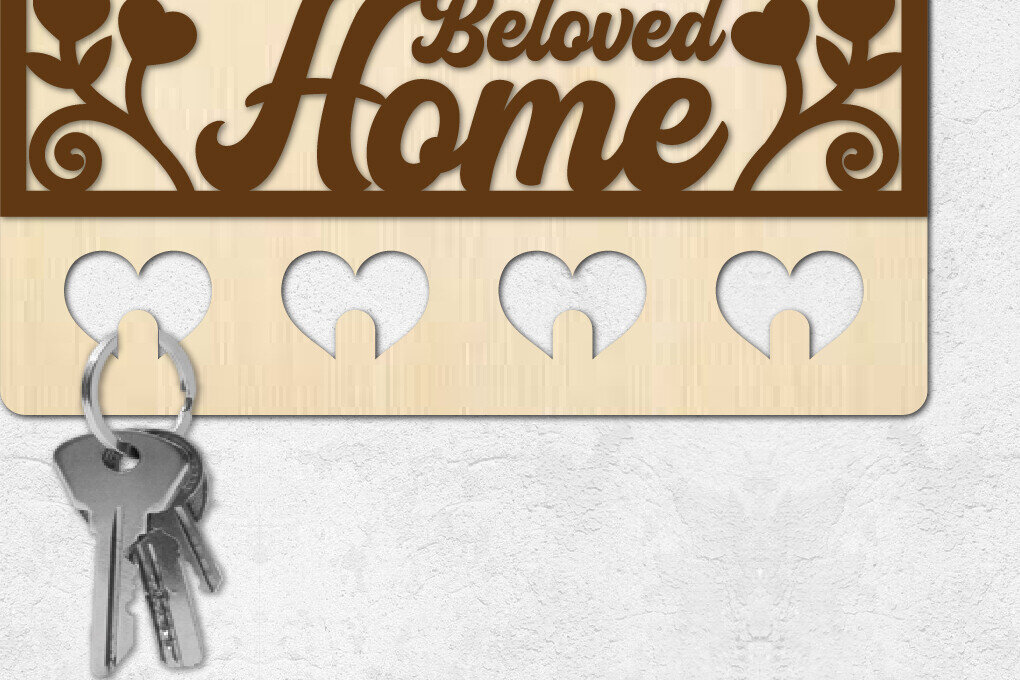 Intra απο ξύλο plywood 3mm-4mm πάχος – Ξύλινη κλειδοθήκη Αρχεία κοπής με λέιζερ Δίασταση  20x20 cm INTRAFABR-116840384