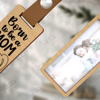 Intra απο ξύλο plywood 3mm-4mm πάχος – Ξύλινο μπρελόκ γιορτή της μητέρας με φωτογραφία Δίασταση  5x5 cm INTRAFABR-115497971 - Image 1