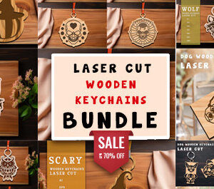 Intra απο ξύλο plywood 3mm-4mm πάχος – Ξύλινα μπρελόκ Πακέτο Cut Laser Δίασταση  5x5 cm INTRAFABR-99135301