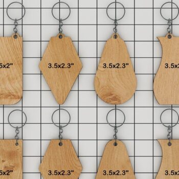 Intra απο ξύλο plywood 3mm-4mm πάχος –  κοπής με μοτίβο δέσμης με ξύλινα μπρελόκ Δίασταση  5x5 cm INTRAFABR-39946437 - Image 1